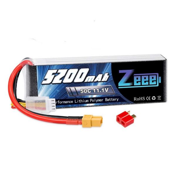 Zeee 3S / 5200mAh / 50C / 11.1V LiPo Battery w/ XT60 Plug | RC-N-Go