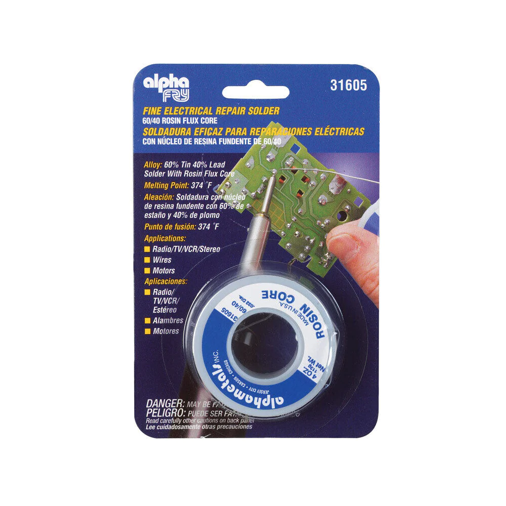 Alpha Fry 60/40 Electric Solder Wire (4oz / Line Reel)