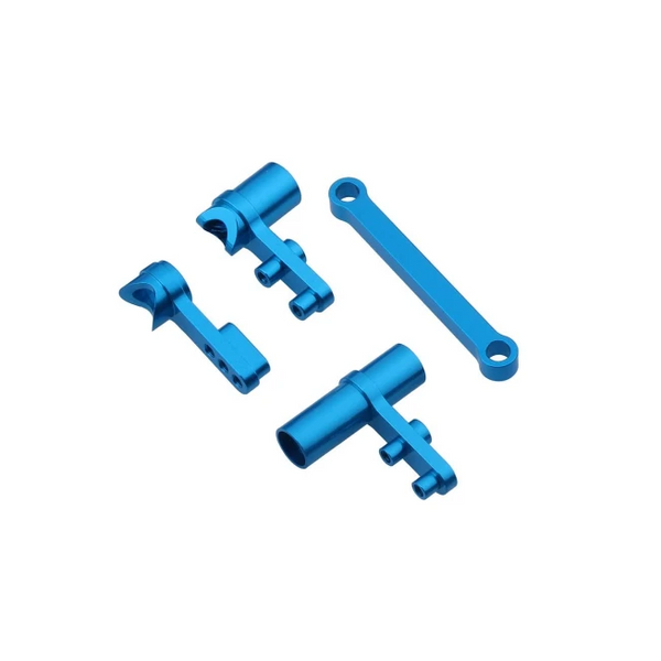 Aluminum Steering Bellcrank Assembly & Link (Blue) | RC-N-Go