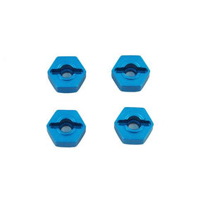 Redcat Aluminum Hex Wheel Hubs (4-Pack / 12mm / Blue) | RC-N-Go