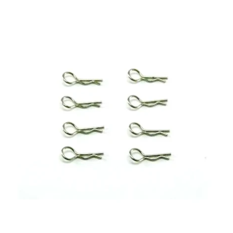 Redcat 1/10 Scale Bent Body Clips (Silver / 8pcs) | RC-N-Go