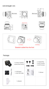 Foxeer Toothless 2 Nano FPV Camera (1200TVL / Starlight 2.1mm Lens / CMOS / Black) | RC-N-Go