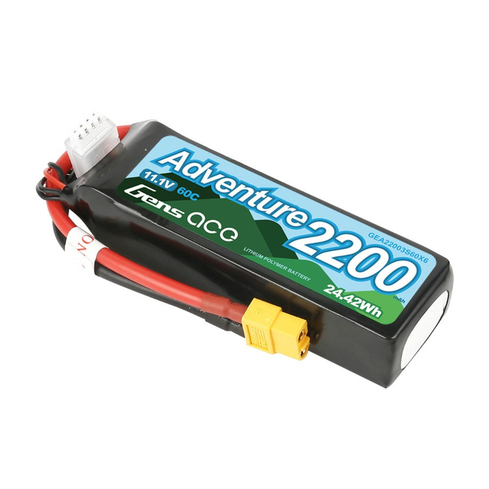 Gens Ace Adventure 3S / 2200mAh / 60C / 11.1V / XT60 LiPo Battery