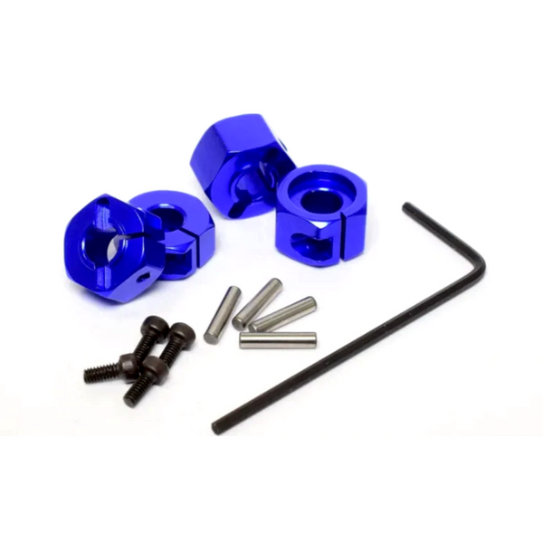 HR Aluminum Wheel Hex Set for 2WD (12mm / Blue / 4pcs)