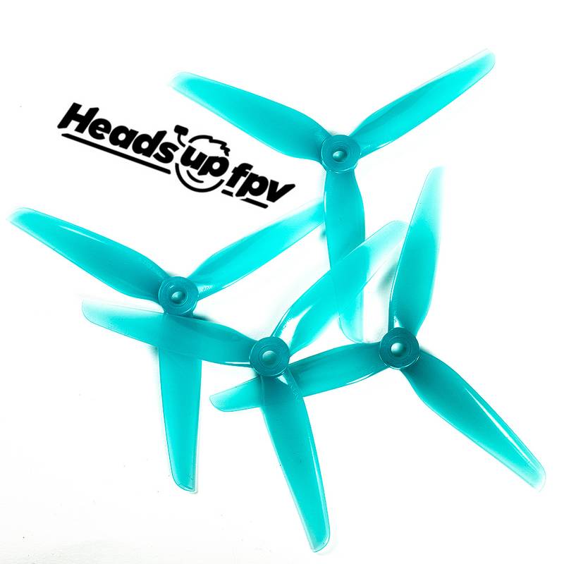 HQProp R38 HeadsUp FPV 5.1X3.8 3-Blade Propellers (Blue or Gray) | RC-N-Go