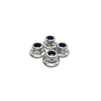 M4 Stainless Steel Lock Nuts (4pcs / Hex / Flanged) | RC-N-Go