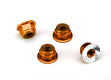 Traxxas M4 Flanged Aluminum Serrated Lock Nuts (4pcs / Multiple Colors) | RC-N-Go