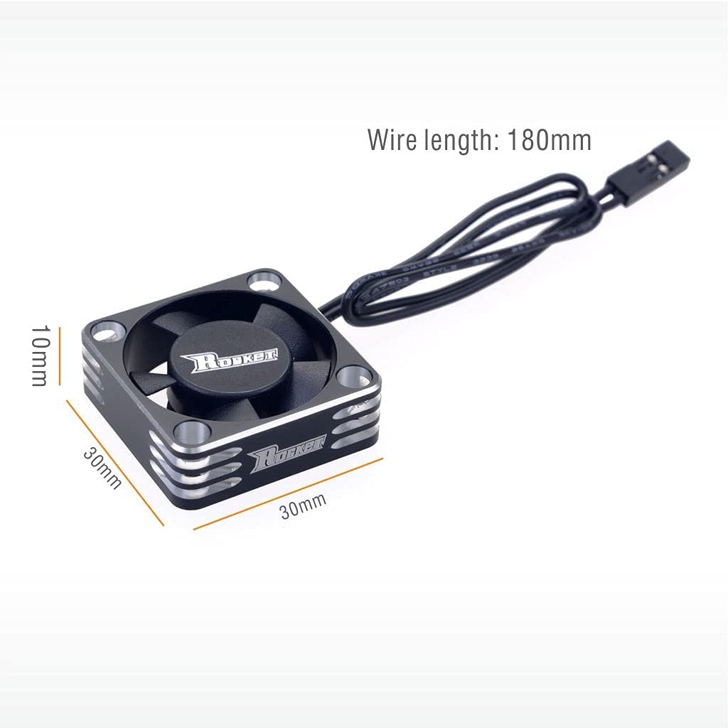 Rocket-RC Aluminum Motor & ESC Cooling Fan V2 (30mm / 5V to 8.45V)