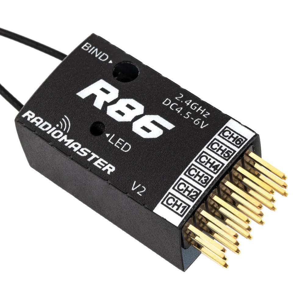 RadioMaster R86 V2 Radio Receiver with 6-PWM Channels