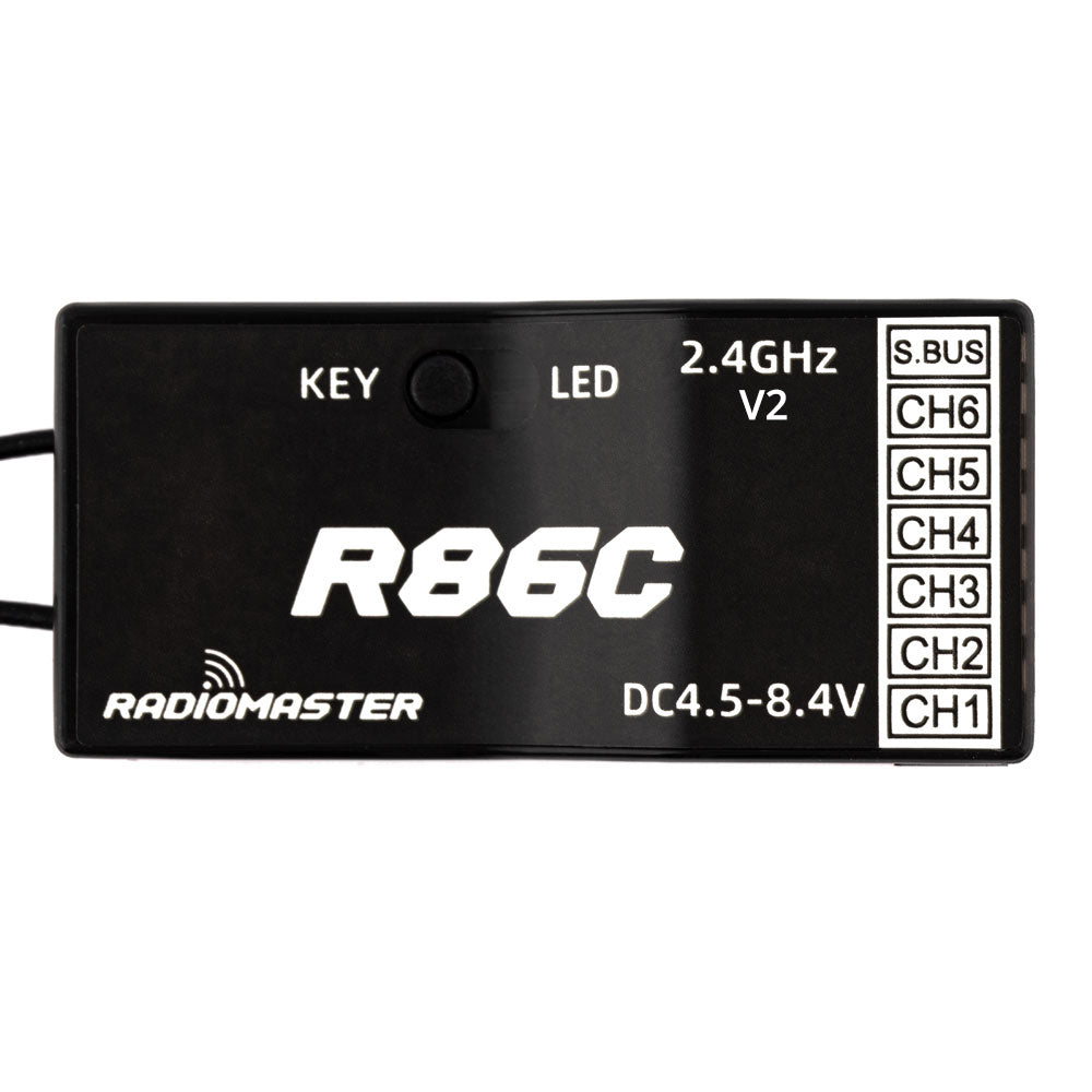 RadioMaster R86C V2 Radio Receiver (6-PWM / 8-SBUS Channels)