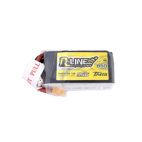 Tattu R-Line 4S / 850mAh / 95C / 14.8V / XT30 LiPo Battery | RC-N-Go