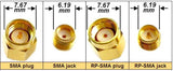 Antenna Adapters (Straight / RP-SMA Male to SMA Female or SMA Male to RP-SMA Female) | RC-N-Go