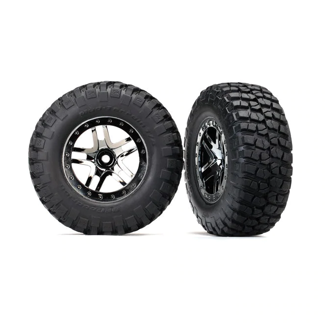 Traxxas BFGoodrich Tire & SCT Wheel Set (#6873T / 3.0" / 12mm Hex / 2pcs)