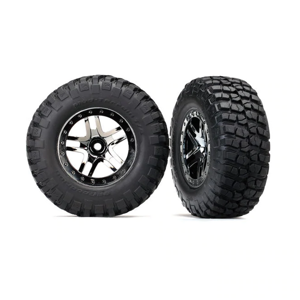 Traxxas BFGoodrich Tire & SCT Wheel Set (#6873T / 2" / 12mm Hex / 2pcs)