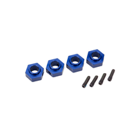 Traxxas Aluminum Wheel Hubs (12mm Hex / Blue / 4pcs) | RC-N-Go