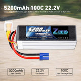 Zeee 6S / 5200mAh / 100C / 22.2V / EC5 LiPo Battery